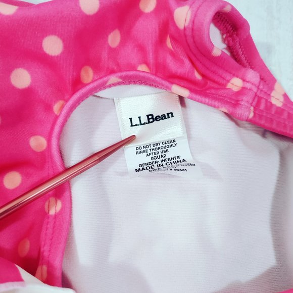 L.L. Bean Girl's Sunblocking Swimwear UPF 50+ One Piece Size 6/12MO - Picture 5 of 6